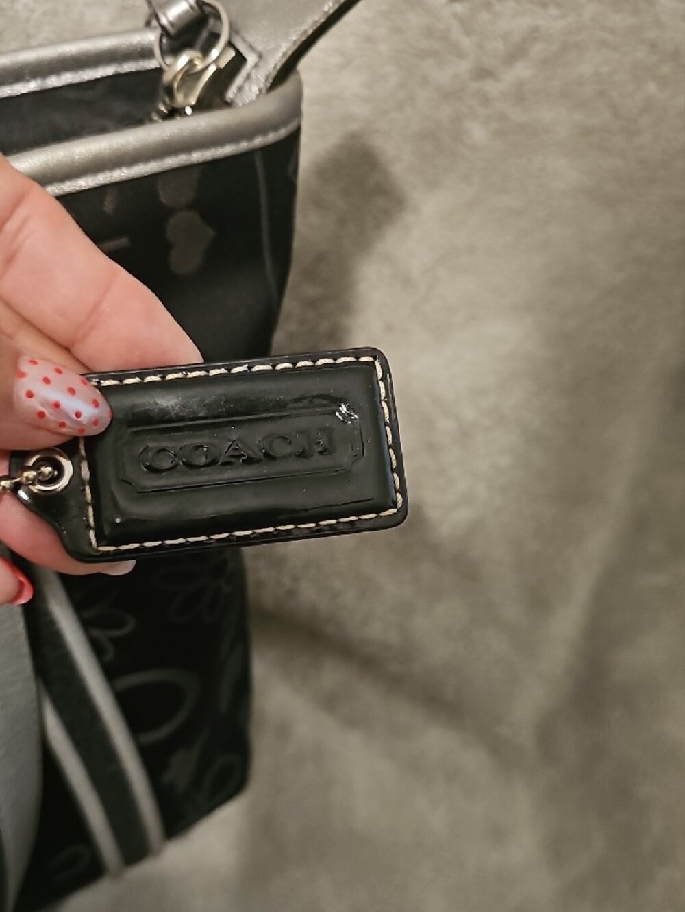 Coach  Poppy Tote Silver - Picture 2 of 7